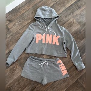Victoria’s Secret PINK, cropped/shorts sweatsuit